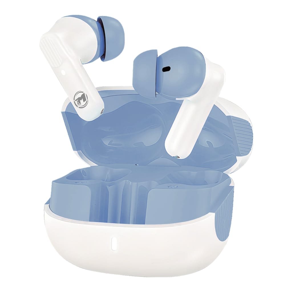 Maxon M332 Robex Wireless Earbuds | Baby Blue White | Bluetooth 5.3 | ENC Mic | 30H Playtime | In-Ear Fit | Touch Control